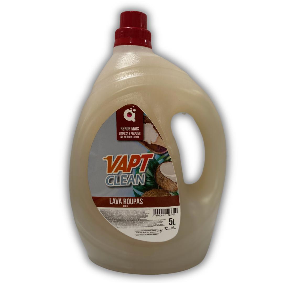 Sabão liquido lava roupas Vapt Clean 5L