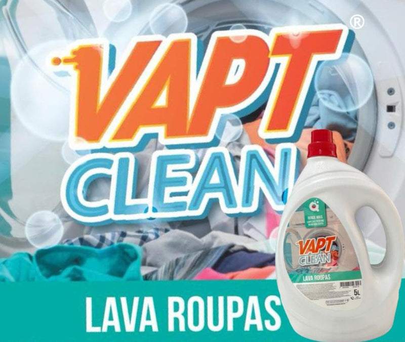 Sabão liquido lava roupas Vapt Clean 5L