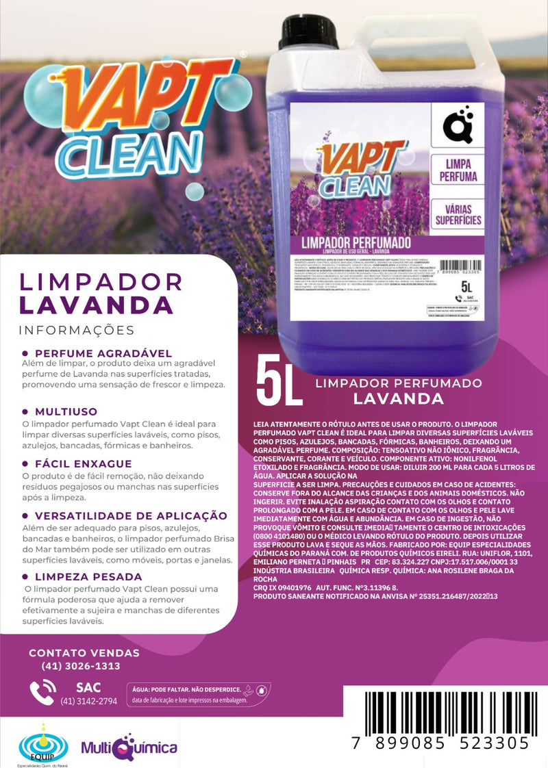 Limpador Perfumado desinfetante Vapt Clean 5L