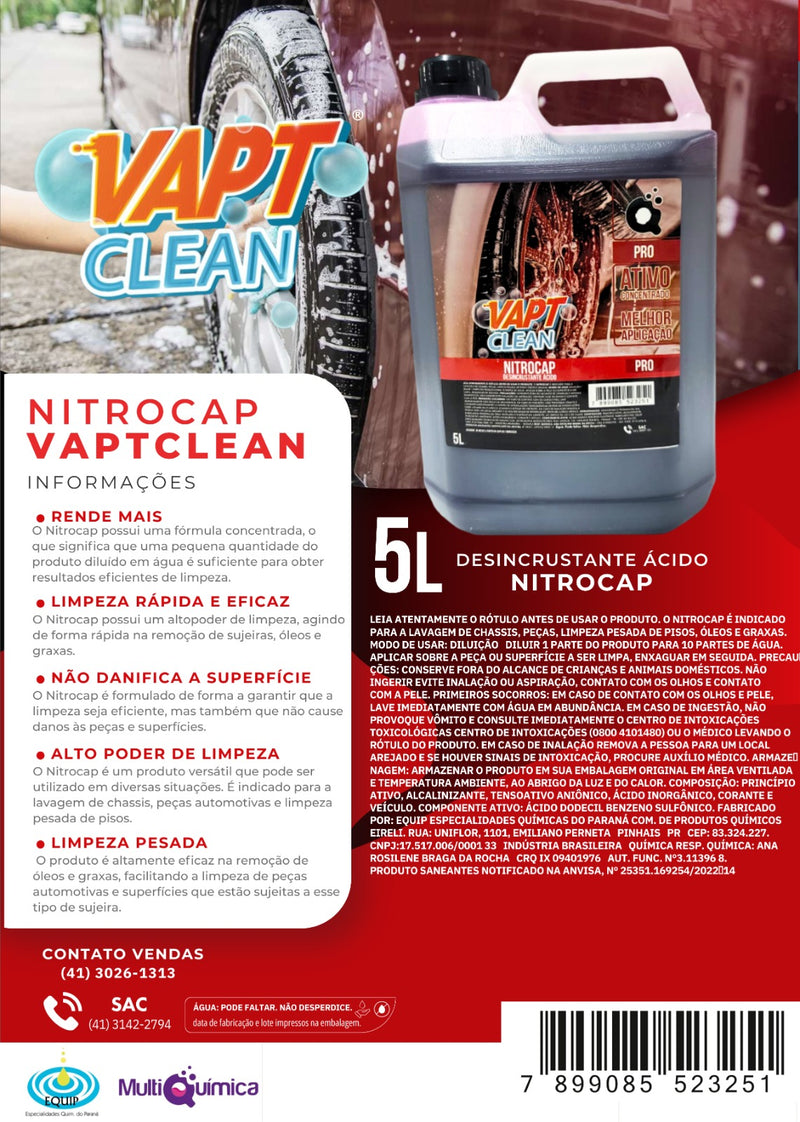 Desincrustante Ácido - NITROCAP VAPT CLEAN