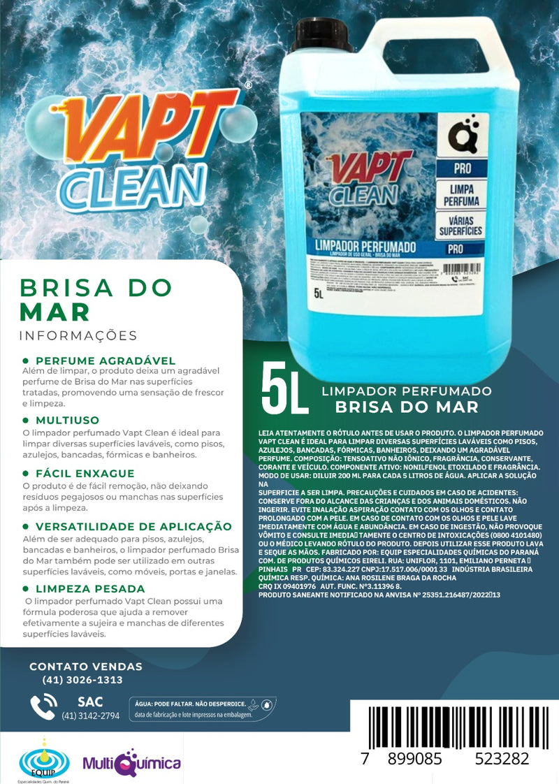 Limpador Perfumado desinfetante Vapt Clean 5L