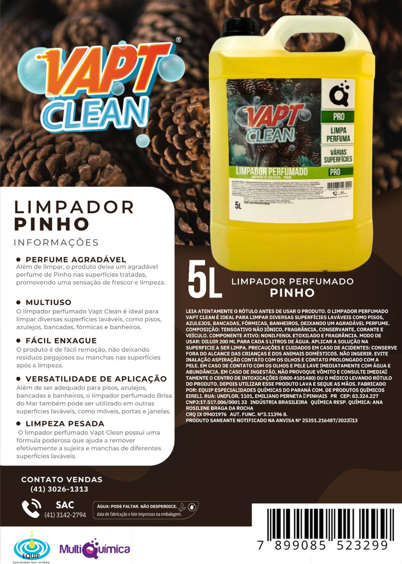 Limpador Perfumado desinfetante Vapt Clean 5L