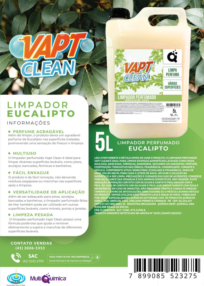 Limpador Perfumado desinfetante Vapt Clean 5L