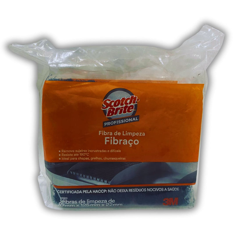 Esponja Fibraço Limpeza Pesada C/ 5un Scotch Brite (3M)