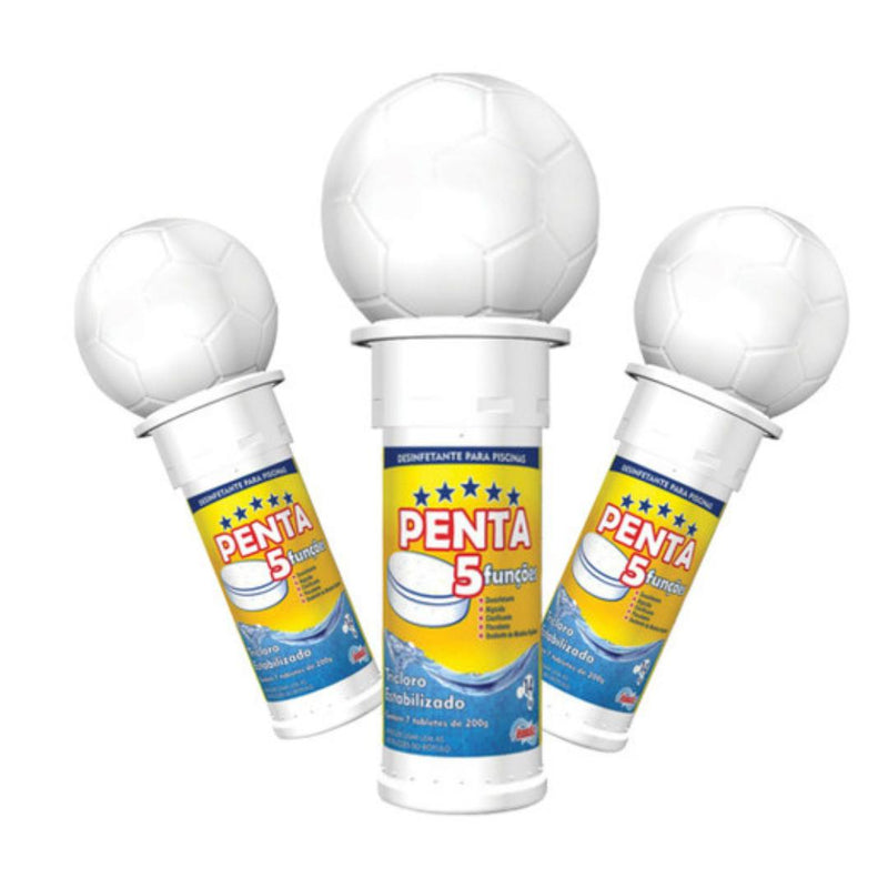 Cloro Pastilha Tubete + Flutuador - Hcl Penta Hidroall 1.4kg