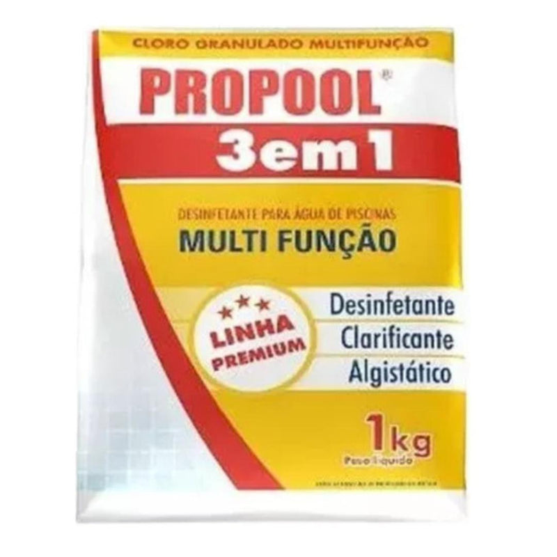 Cloro Granulado Para Piscinas  -  Propool 3 Em 1  - 1Kg