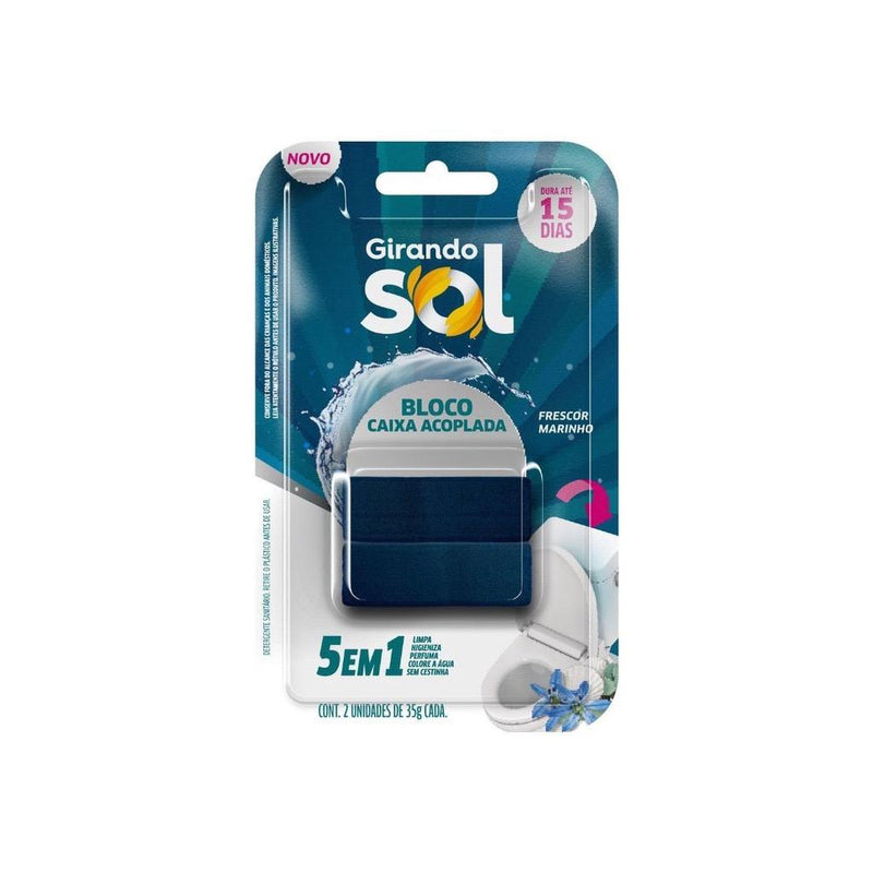Bloco Caixa Acoplada 5 em 1  - Girando Sol C/2 Unidades 35g